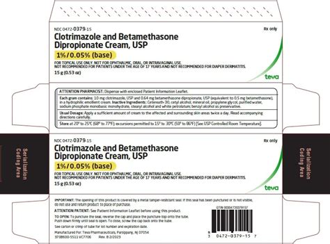 Clotrimazole Betamethasone Cream: Package Insert / .